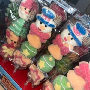 Sucette père Noël et bonhomme de neige guimauve